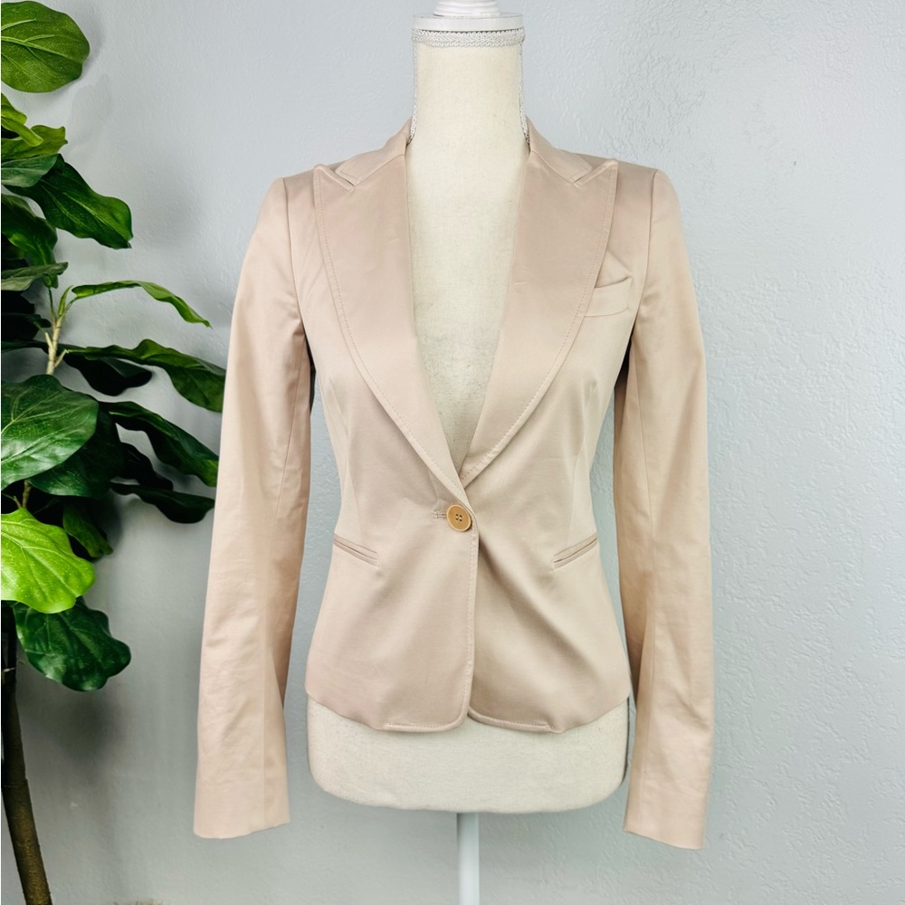 Theory Cream Colored Single Button Blazer Size 0
